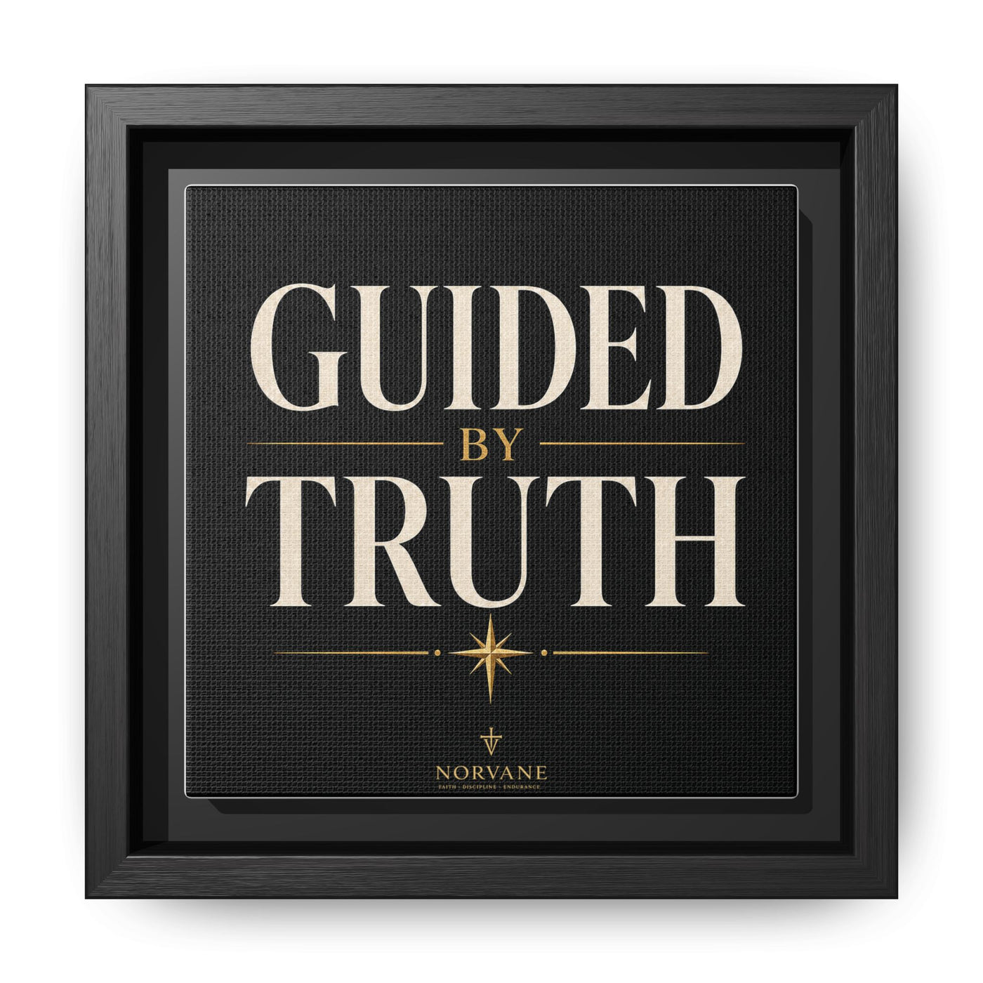 Norvane Guided by Truth Framed Canvas – Modern Faith Wall Art in Black – view 18