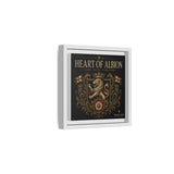 Heart of Albion Framed Canvas Wall Art — Vintage English Lion Crest