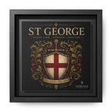 St George Shield Matte Canvas Framed Wall Art — England Crest Decor