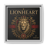 Lionheart Framed Canvas Print — Regal Crowned Lion Wall Art (Matte)