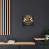 Matte Canvas: Lionheart England Crest Wall Art — Framed Union Jack Shield Print