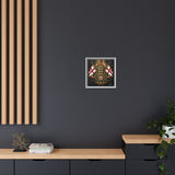 Matte Canvas: Lionheart England Crest Wall Art — Framed Union Jack Shield Print