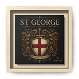 St George Shield Matte Canvas Framed Wall Art — England Crest Decor