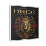 Lionheart Framed Canvas Print — Regal Crowned Lion Wall Art (Matte)