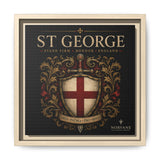 St George Shield Matte Canvas Framed Wall Art — England Crest Decor