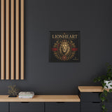 Lionheart Framed Canvas Print — Regal Crowned Lion Wall Art (Matte)