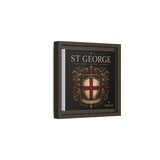 St George Shield Matte Canvas Framed Wall Art — England Crest Decor