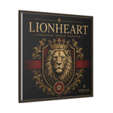 Lionheart Framed Canvas Print — Regal Crowned Lion Wall Art (Matte)