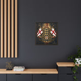 Matte Canvas: Lionheart England Crest Wall Art — Framed Union Jack Shield Print