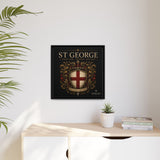 St George Shield Matte Canvas Framed Wall Art — England Crest Decor