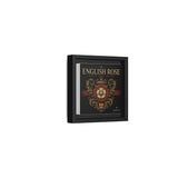 English Rose Matte Framed Canvas – Vintage Tudor Crest Wall Art