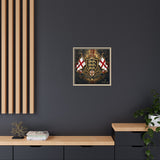 Matte Canvas: Lionheart England Crest Wall Art — Framed Union Jack Shield Print