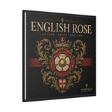 English Rose Matte Framed Canvas – Vintage Tudor Crest Wall Art