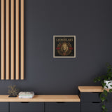 Lionheart Framed Canvas Print — Regal Crowned Lion Wall Art (Matte)