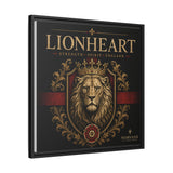 Lionheart Framed Canvas Print — Regal Crowned Lion Wall Art (Matte)