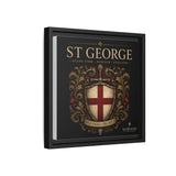 St George Shield Matte Canvas Framed Wall Art — England Crest Decor