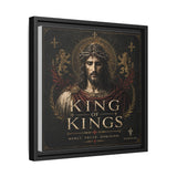 King of Kings Matte Canvas Print (Framed) — Religious Jesus Wall Art