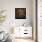 Britannia Lion Framed Canvas Wall Art — Union Jack Crest, 'Britannia • Unity • Pride'