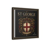 St George Shield Matte Canvas Framed Wall Art — England Crest Decor