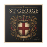 St George Shield Matte Canvas Framed Wall Art — England Crest Decor