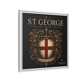 St George Shield Matte Canvas Framed Wall Art — England Crest Decor
