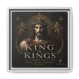 King of Kings Matte Canvas Print (Framed) — Religious Jesus Wall Art