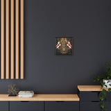 Matte Canvas: Lionheart England Crest Wall Art — Framed Union Jack Shield Print