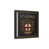 St George Shield Matte Canvas Framed Wall Art — England Crest Decor