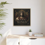 King of Kings Matte Canvas Print (Framed) — Religious Jesus Wall Art