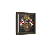 Matte Canvas: Lionheart England Crest Wall Art — Framed Union Jack Shield Print