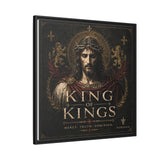 King of Kings Matte Canvas Print (Framed) — Religious Jesus Wall Art