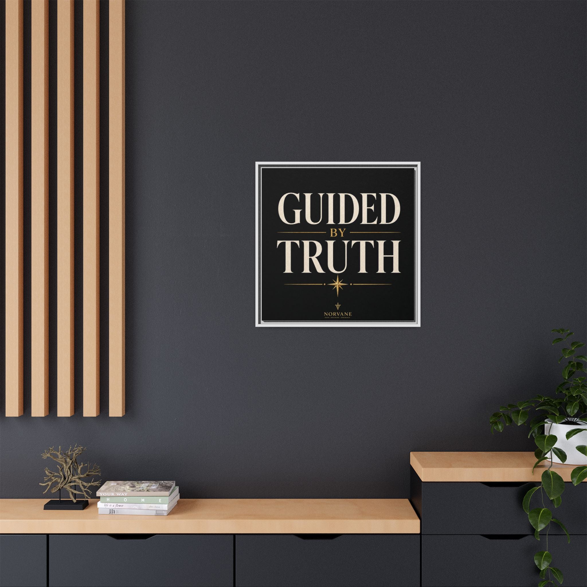 Guided by Truth Matte Framed Canvas Wall Art