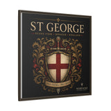 St George Shield Matte Canvas Framed Wall Art — England Crest Decor