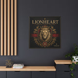 Lionheart Framed Canvas Print — Regal Crowned Lion Wall Art (Matte)