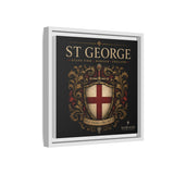 St George Shield Matte Canvas Framed Wall Art — England Crest Decor