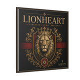 Lionheart Framed Canvas Print — Regal Crowned Lion Wall Art (Matte)