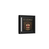St George Shield Matte Canvas Framed Wall Art — England Crest Decor