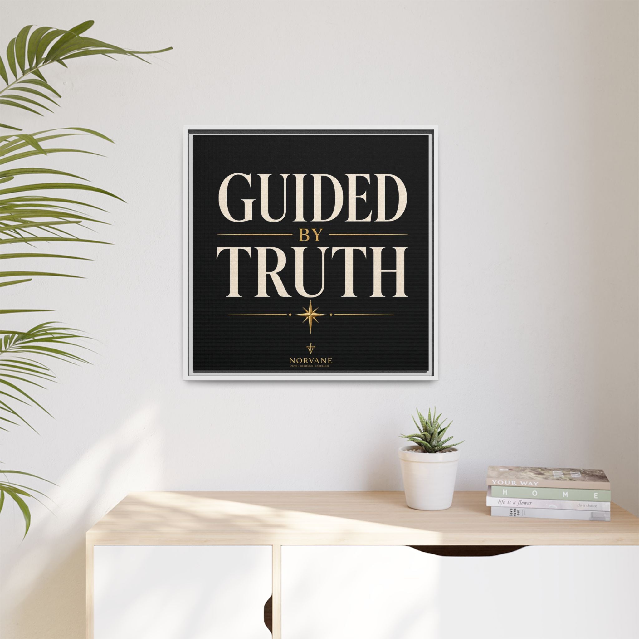 Guided by Truth Matte Framed Canvas Wall Art