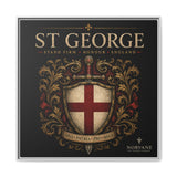 St George Shield Matte Canvas Framed Wall Art — England Crest Decor