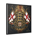 Matte Canvas: Lionheart England Crest Wall Art — Framed Union Jack Shield Print