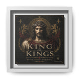 King of Kings Matte Canvas Print (Framed) — Religious Jesus Wall Art