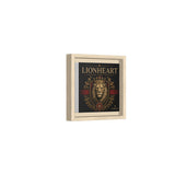 Lionheart Framed Canvas Print — Regal Crowned Lion Wall Art (Matte)