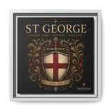 St George Shield Matte Canvas Framed Wall Art — England Crest Decor