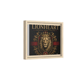 Lionheart Framed Canvas Print — Regal Crowned Lion Wall Art (Matte)