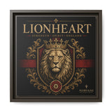 Lionheart Framed Canvas Print — Regal Crowned Lion Wall Art (Matte)