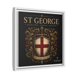 St George Shield Matte Canvas Framed Wall Art — England Crest Decor