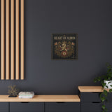 Heart of Albion Framed Canvas Wall Art — Vintage English Lion Crest
