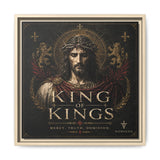 King of Kings Matte Canvas Print (Framed) — Religious Jesus Wall Art
