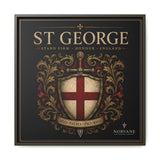 St George Shield Matte Canvas Framed Wall Art — England Crest Decor