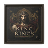 King of Kings Matte Canvas Print (Framed) — Religious Jesus Wall Art